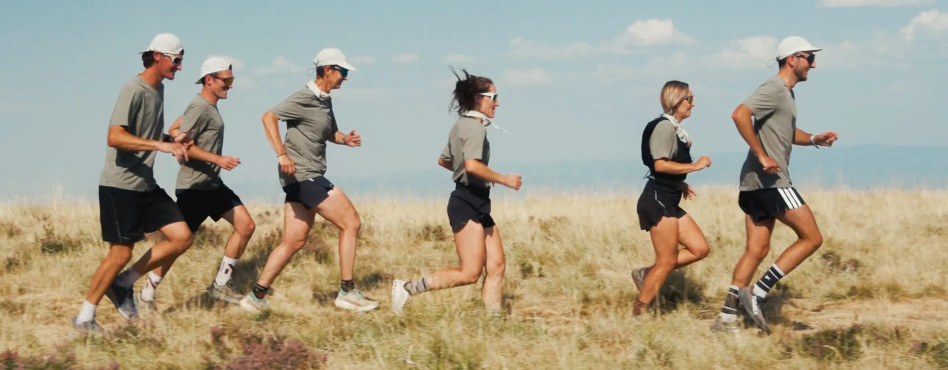 Le groupe Sentiers en course sur les hauteurs